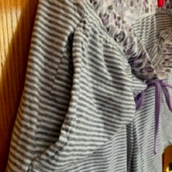 Women Carole Hochman Pull-On Drawstring Striped Shorts 100% Cotton Sz: M/M - Picture 3 of 5